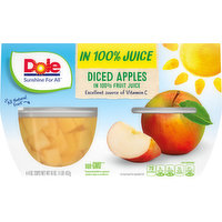 Dole Apples, Diced, 4 Each
