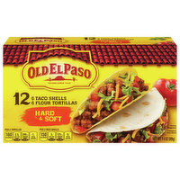 Old El Paso Taco Shells & Flour Tortillas, Hard & Soft, 12 Each