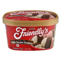 Friendly's Ice Cream, Premium, Vanilla Chocolate Strawberry, 1.5 Quart