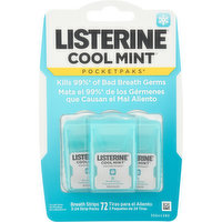 Listerine Breath Strips, Cool Mint, 3 Each