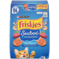 Friskies Dry Cat Food, Seafood Sensations, 16 Pound