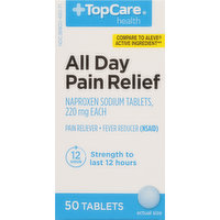 TopCare All Day Pain Relief, 220 mg, Tablets, 50 Each