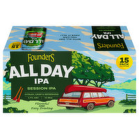 Founders Beer, Session IPA, All Day IPA, 15 Pack, 15 Each