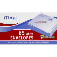 Mead Envelopes, White, 65 Each