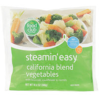 Food Club Steamin' Easy, California Blend Vegetables With Broccoli, Cauliflower & Carrots, 10.8 Ounce