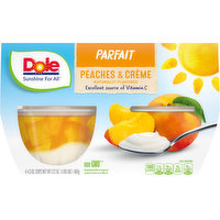 Dole Parfait, Peaches & Creme, 4 Each