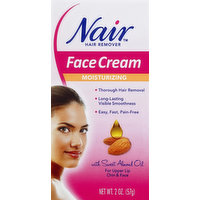 Nair Hair Remover, Face Cream, Moisturizing, 2 Ounce