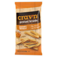 Crav'n Flavor Pretzel Braids, Honey Wheat, 10 Ounce