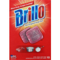 Brillo Soap Pads, Steel Wool, 10 Each