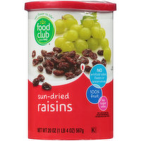 Food Club Sun-Dried Raisins, 20 Ounce