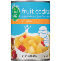 Food Club Fruit Cocktail In Peach & Pear Juice From Concentrate, 15 Ounce