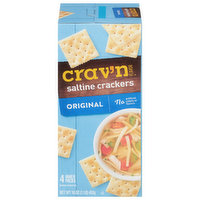 Crav'n Flavor Saltine Crackers, Original, 4 Inner Packs, 4 Each