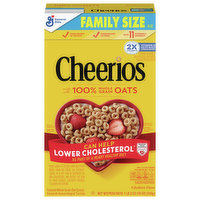 Cheerios Cereal, Whole Grain, Family Size, 18 Ounce
