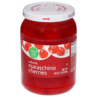 Food Club Cherries, Maraschino, Whole, 16 Ounce