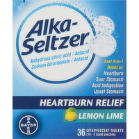 Alka-Seltzer Heartburn Relief, Lemon Lime, Effervescent Tablets,, 2 Each