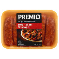 Premio Sausage, Hot Sausage, 16 Ounce