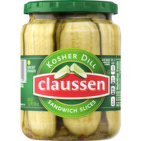 Claussen Kosher Dill Pickle Sandwich Slices, 20 Fluid ounce