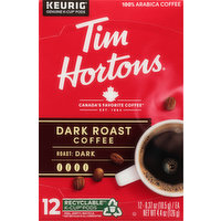 Tim Hortons Coffee, Dark Roast, K-Cup Pods, 12 Each