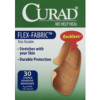 CURAD Bandages, Sterile, Adhesive, Flex-Fabric, 30 Each