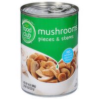 Food Club Mushrooms, Pieces & Stems, 14 Ounce