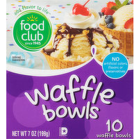 Food Club Waffle Bowls, 10 Each