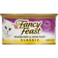 Fancy Feast Cat Food, Gourmet, Tender Beef & Liver Feast, Classic, 3 Ounce