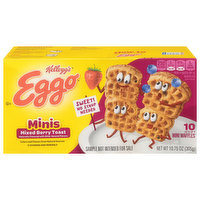 Eggo Waffles, Mixed Berry Toast, Minis, 10 Each