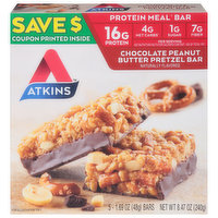 Atkins Protein Meal Bar, Chocolate Peanut Butter Pretzel, 5 Each