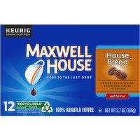 Maxwell House Coffee, 100% Arabic, Medium, House Blend, K-Cup Pods, 12 Each