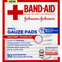 Band-Aid Gauze Pads, Small, 10 Each