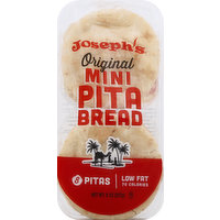Josephs Pita Bread, Mini, Original, 8 Each