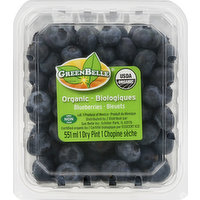 GreenBelle Blueberries, Organic, 551 Millilitre
