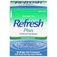 Refresh Lubricant Eye Drops, Moisturizing Relief, 30 Each