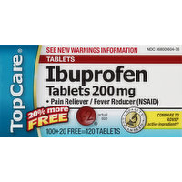 TopCare Ibuprofen, 200 mg, Tablets, 120 Each