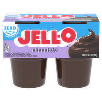 Jell-O Pudding Snacks, Reduced Calorie, Zero Sugar, Chocolate, 14.5 Ounce