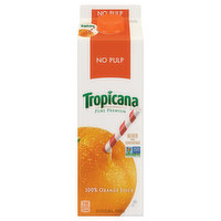 Tropicana Juice, Orange, No Pulp, 32 Fluid ounce