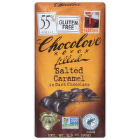 Chocolove Salted Caramel, In Dark Chocolate, Filled, 3.2 Ounce