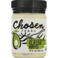 Chosen Foods Mayo, Classic, 12 Ounce