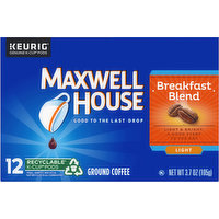 Maxwell House Coffee, Ground, Light, Breakfast Blend, K-Cup Pods, 12 Each