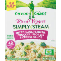 Green Giant Cauliflower & Broccoli, Cheesy Riced, Lightly Sauced, 7 Ounce