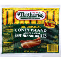 Nathan's Frankfurters, Beef, The Original Coney Island, 10 Ounce