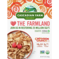 Cascadian Farm Cereal, Cinnamon Crunch, 9.2 Ounce