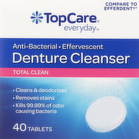 TopCare Denture Cleanser, Tablets, 40 Each