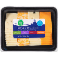 Food Club Cheese Slices, Party Tray, 16 Ounce