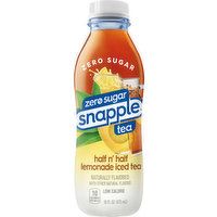 Snapple Iced Tea, Zero Sugar, Lemonade, Half n' Half, 16 Fluid ounce