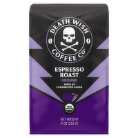 Death Wish Coffee Co Coffee, Ground, Dark, Espresso Roast, 9 Ounce