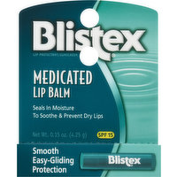 Blistex Lip Balm, Medicated, SPF 15, 0.15 Ounce