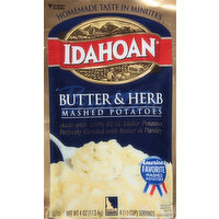 Idahoan Mashed Potatoes, Butter & Herb, 4 Ounce