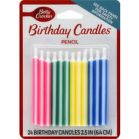 Betty Crocker Birthday Candles, Pencil, 2.5 Inch, 24 Each