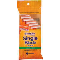 TopCare Razors, Disposable, Single Blade, 12 Each